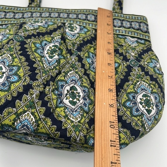 Vera Bradley Hannah Cambridge pattern blue green white purse tote shoulder bag - Picture 8 of 15